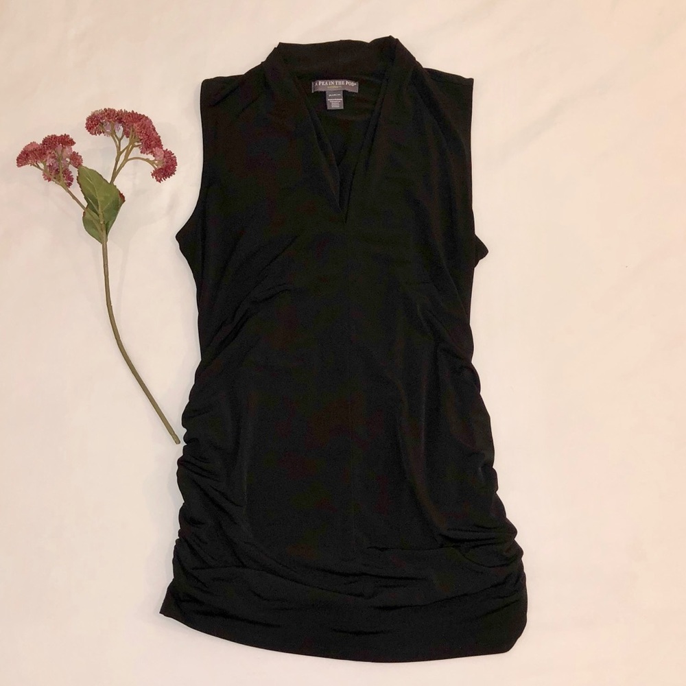 EUC Black Bodycon Maternity Top